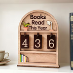 Wooden sign for the annual reading 📚✨