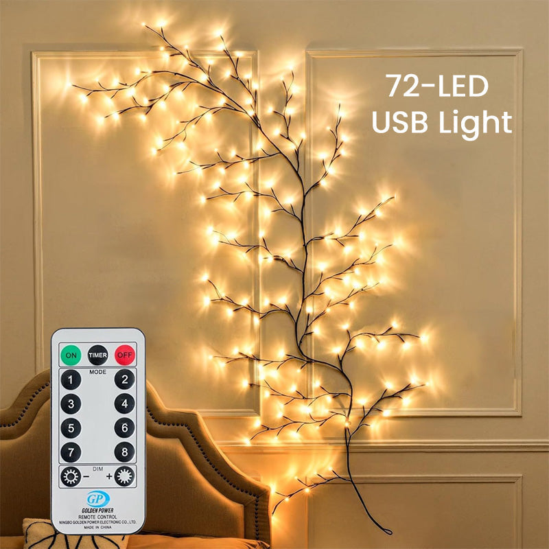 🌟🎅 Flexible LED Tree Branch – Warm & Festive