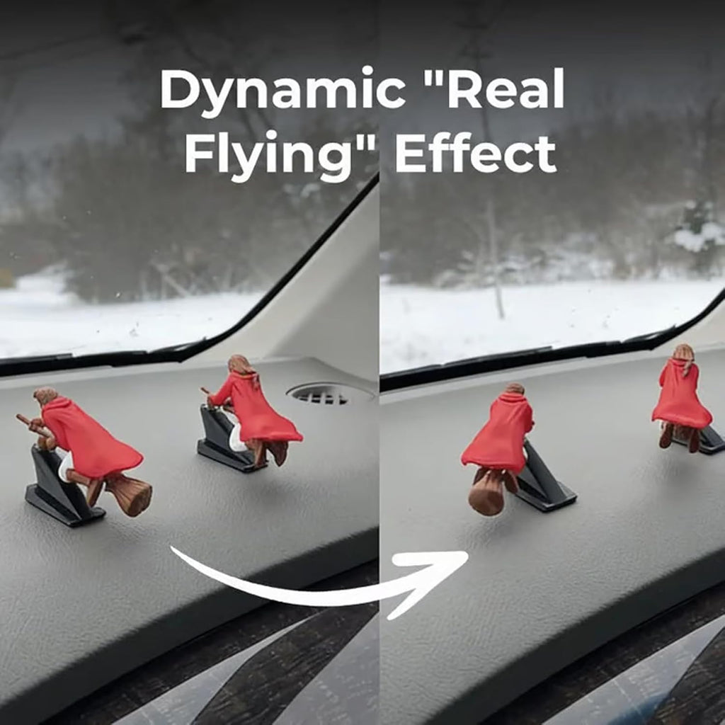 🚗Fantasy car decoration - 🧙‍♀️Hexen and wizard broomstick dashboard drift ornaments✨