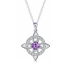 ✨ Mystical Birthstone Witches Knot Necklace – Natural Crystal 🔮💞Protect Your Loved Ones