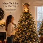 🎄Baby Highland Cow Glowing Star Tree Topper✨