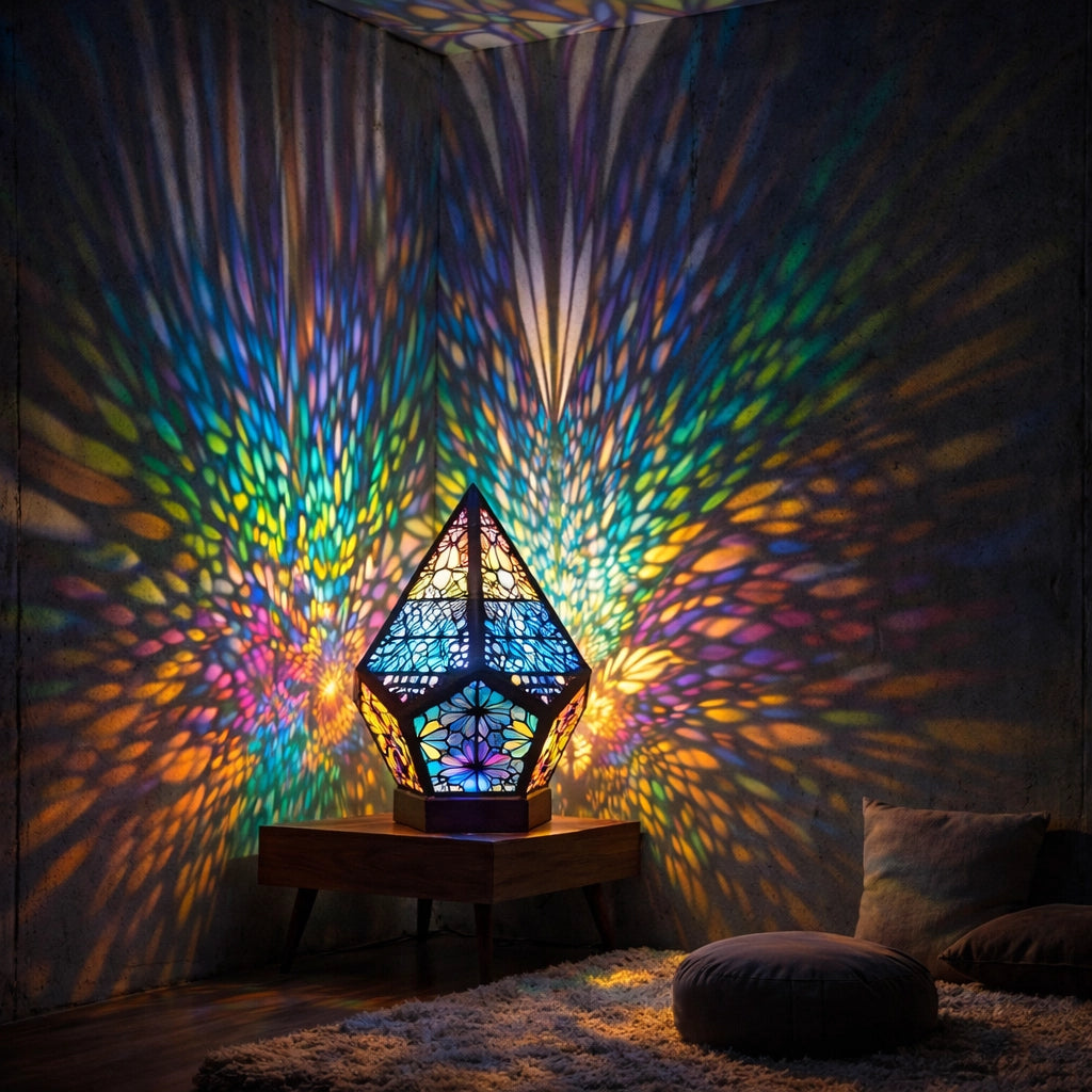 Forest Shadow Lamp - Mosaic Prism Projection Lamp