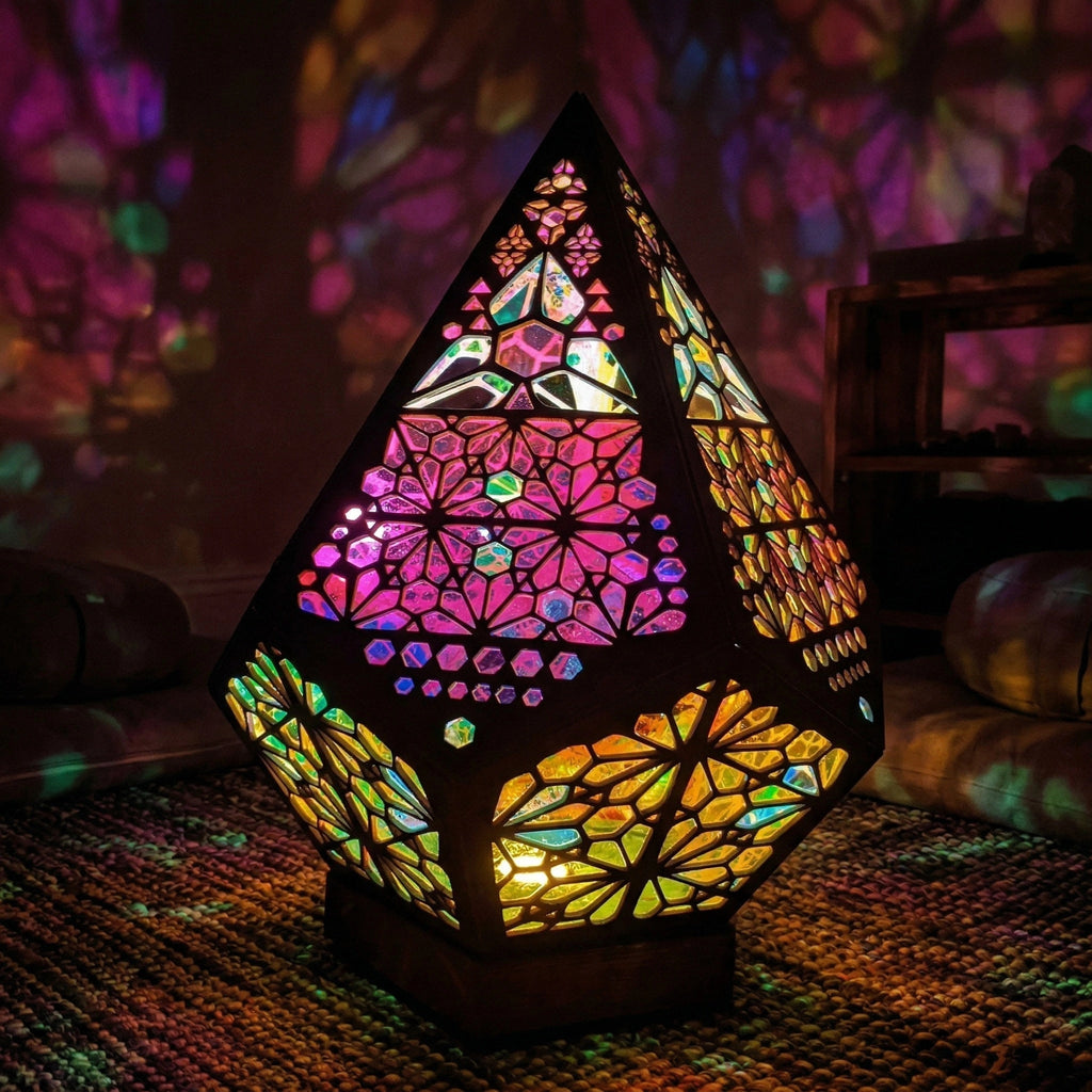Forest Shadow Lamp - Mosaic Prism Projection Lamp