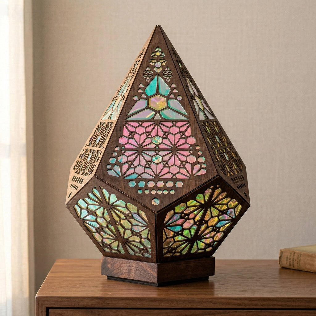 Forest Shadow Lamp - Mosaic Prism Projection Lamp
