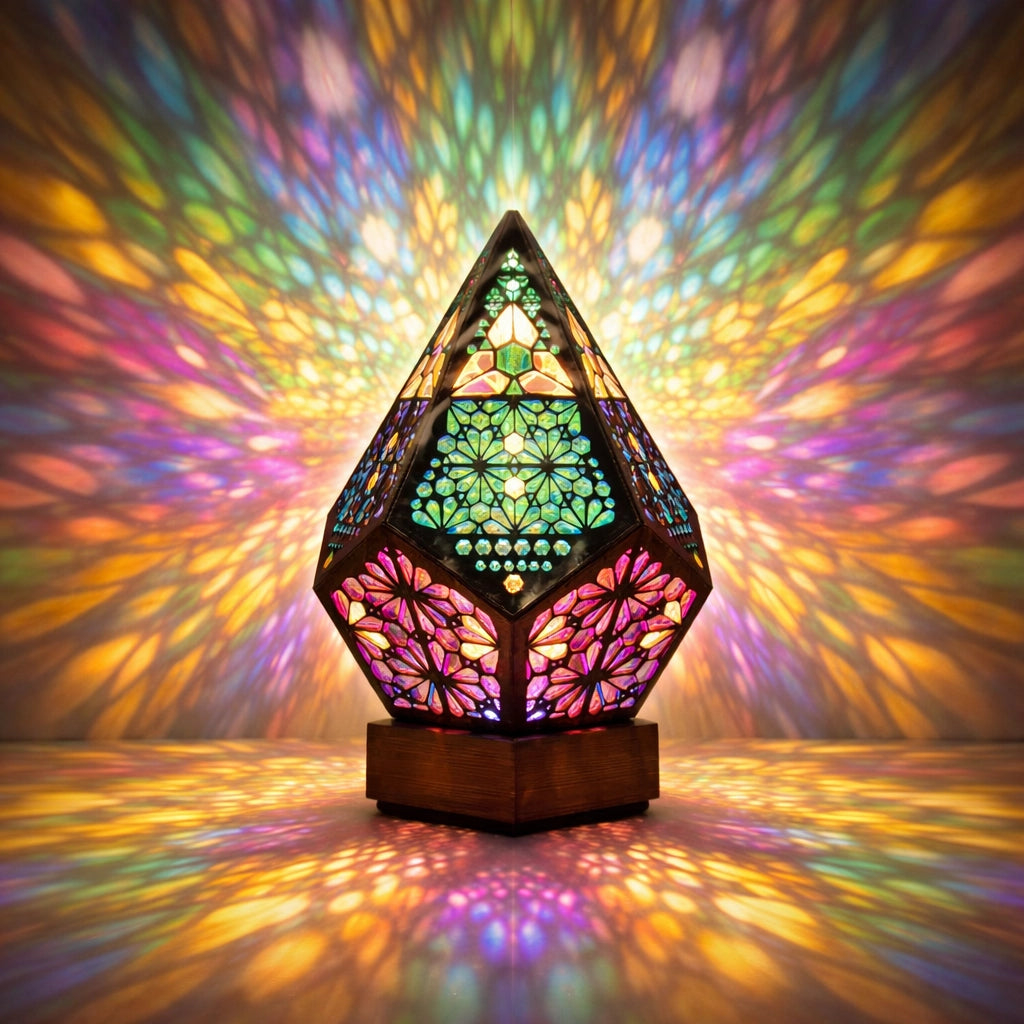 Forest Shadow Lamp - Mosaic Prism Projection Lamp