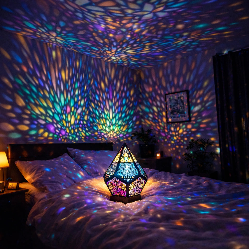 Forest Shadow Lamp - Mosaic Prism Projection Lamp