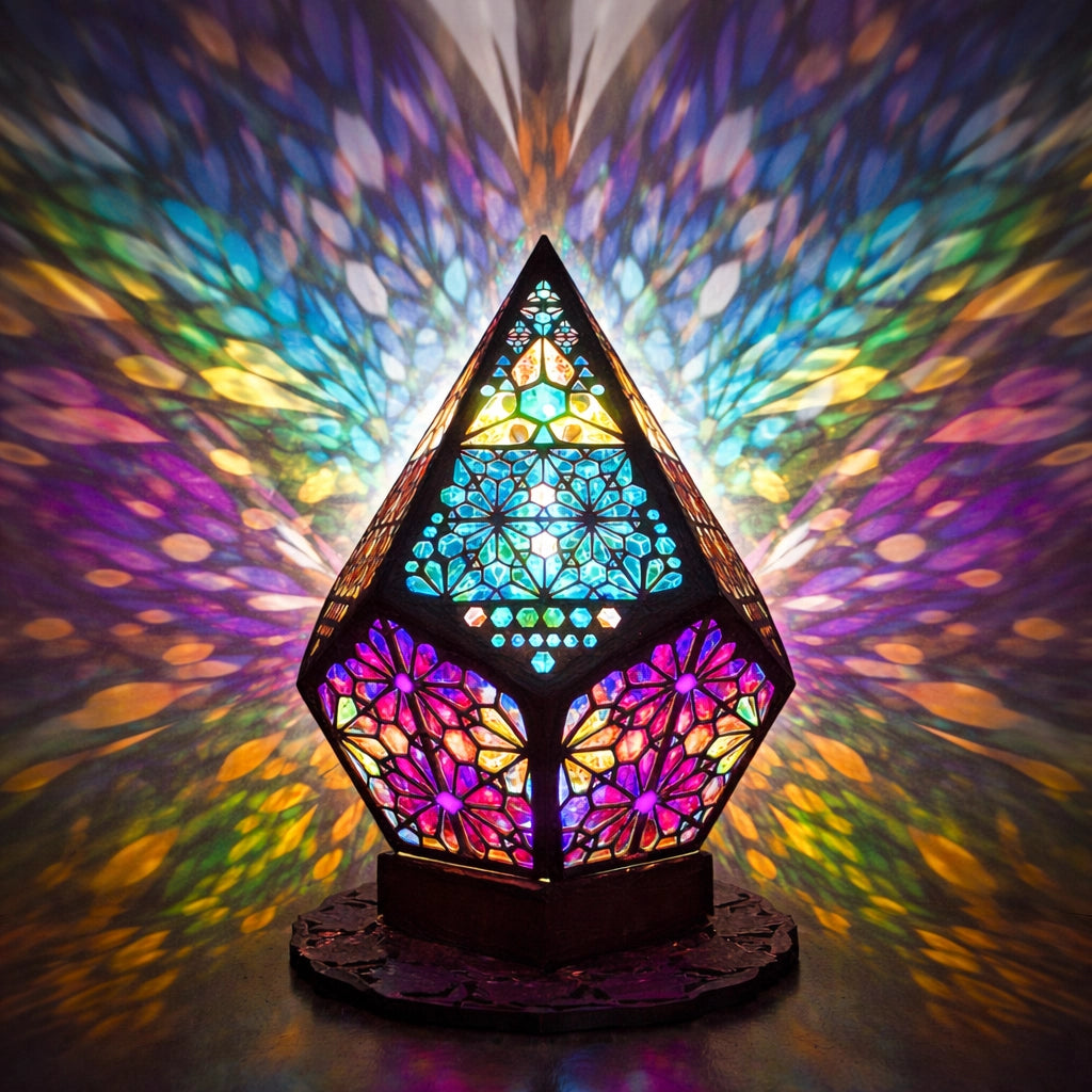 Forest Shadow Lamp - Mosaic Prism Projection Lamp