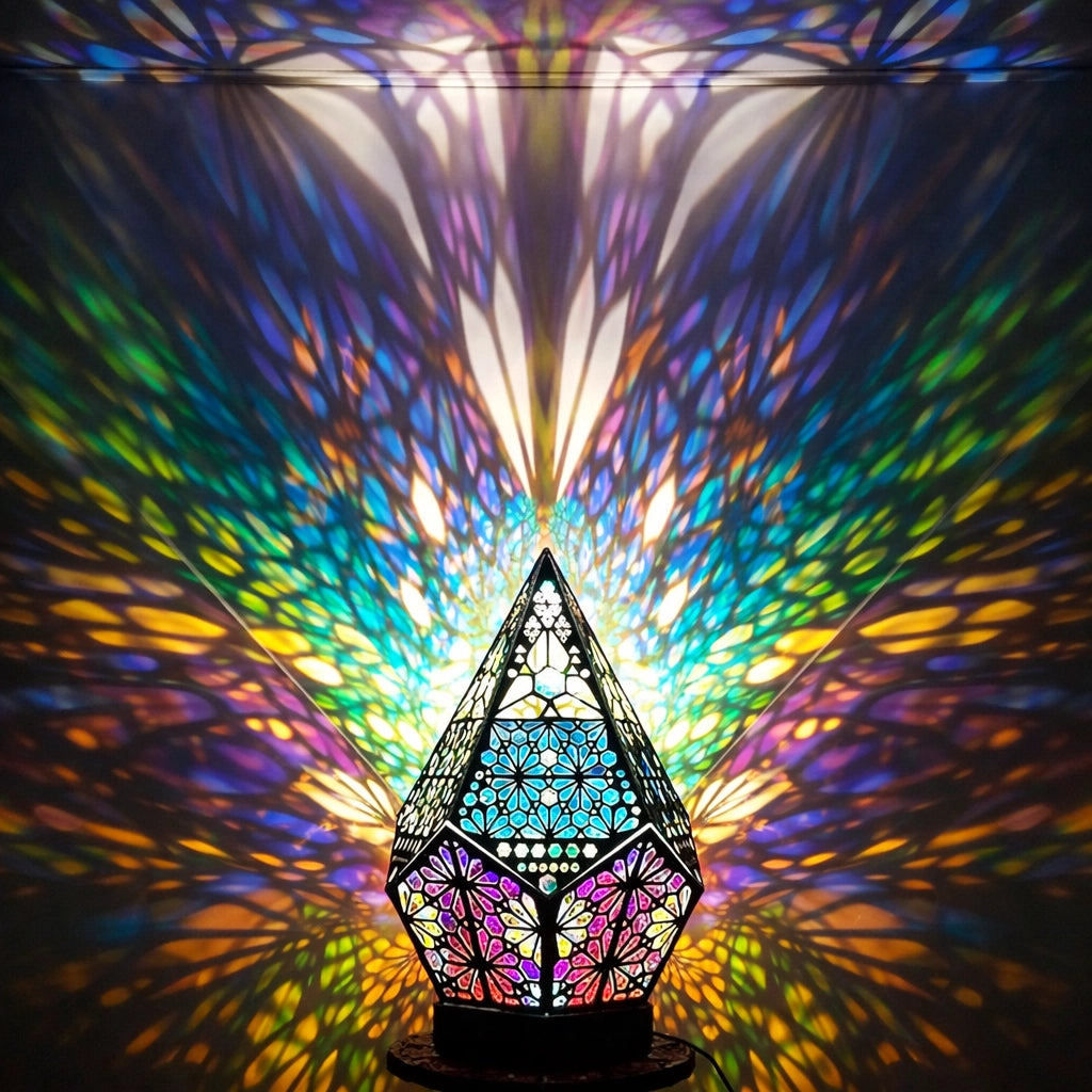 Forest Shadow Lamp - Mosaic Prism Projection Lamp