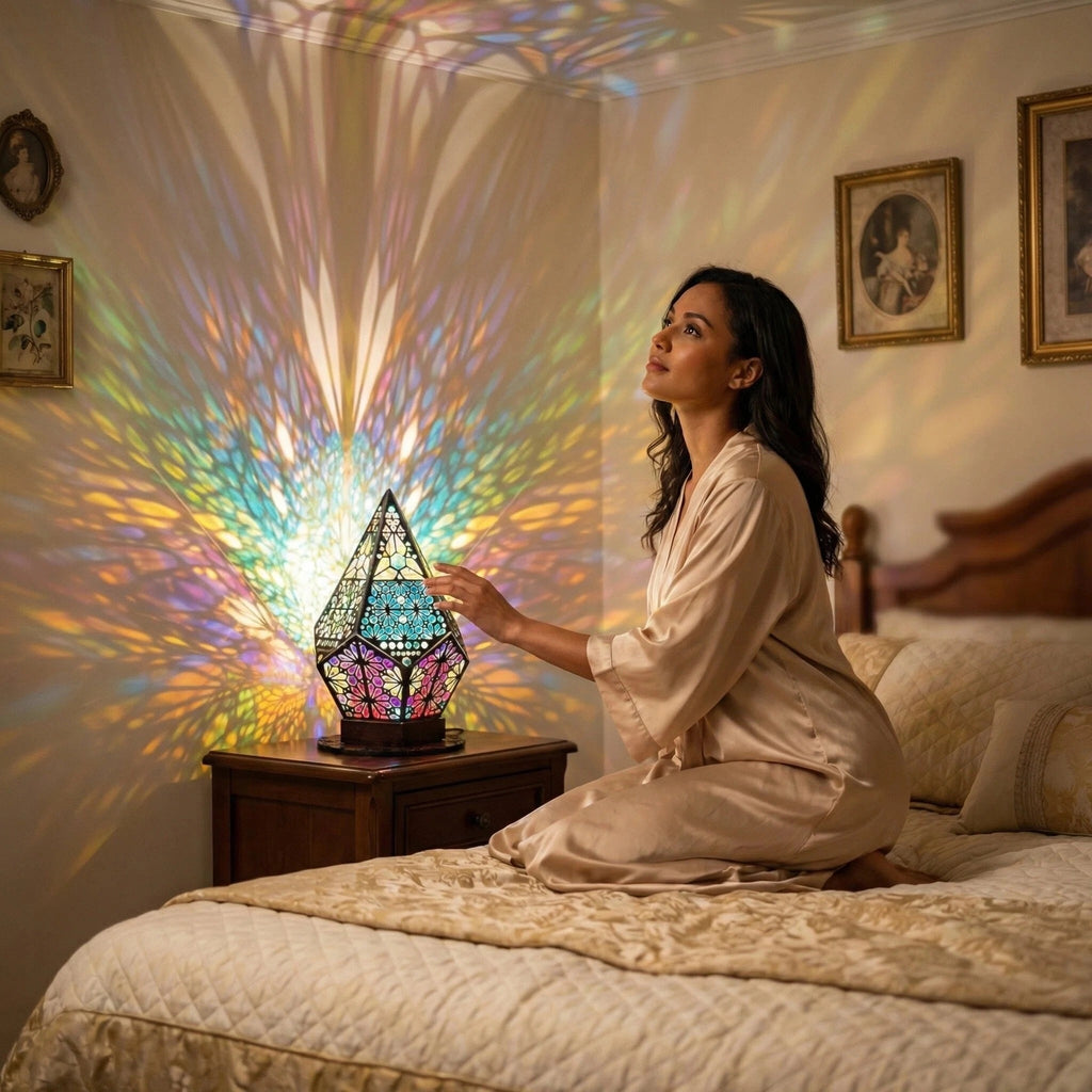 Forest Shadow Lamp - Mosaic Prism Projection Lamp