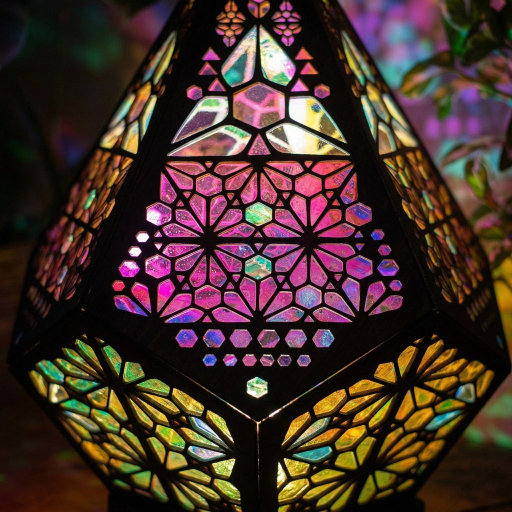 Forest Shadow Lamp - Mosaic Prism Projection Lamp