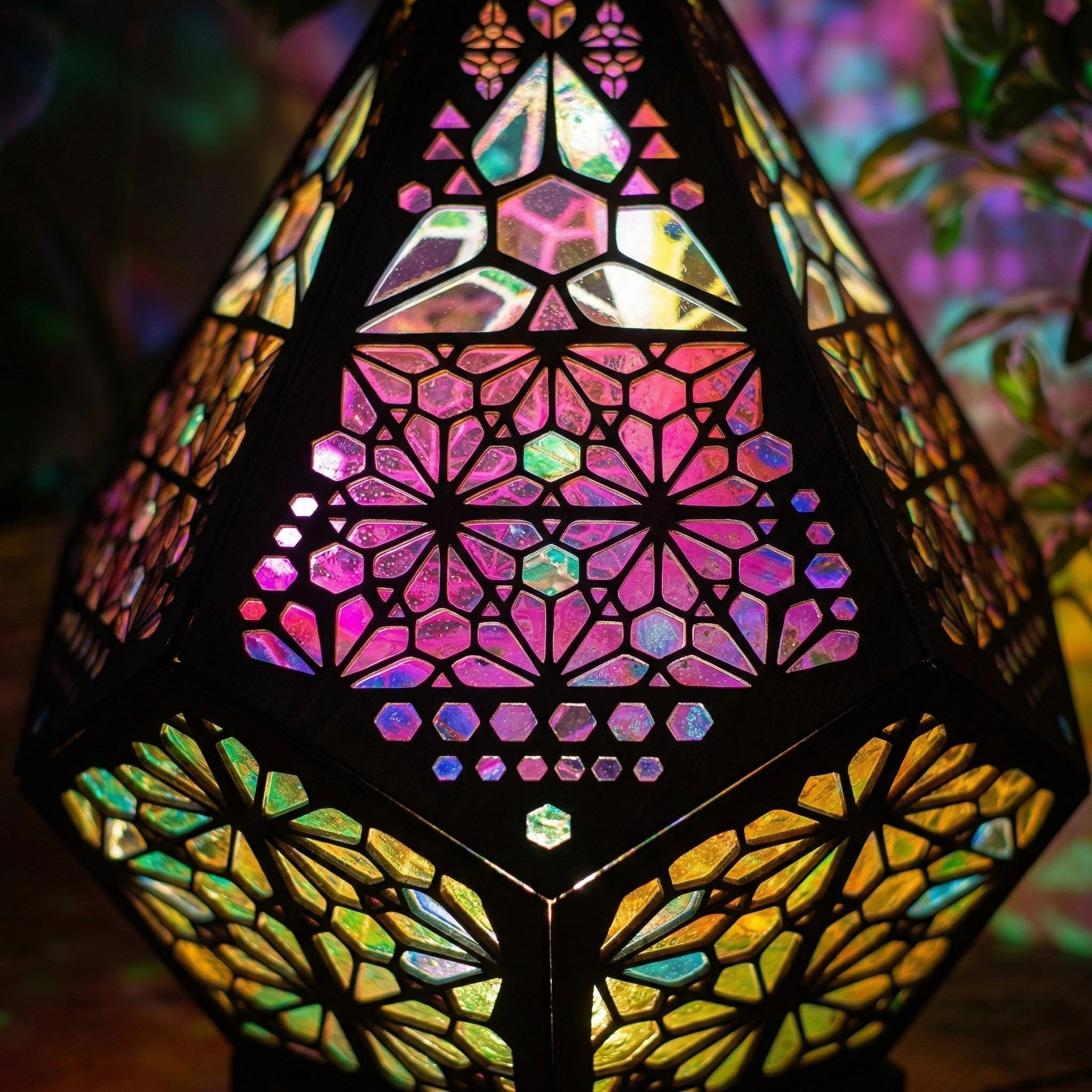 Forest Shadow Lamp - Mosaic Prism Projection Lamp