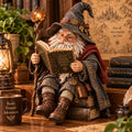 🔥LAST DAY 50% OFF🧙‍♂️ The Wandering Scholar Gnome – Enchanted Reading Wizard Figurine