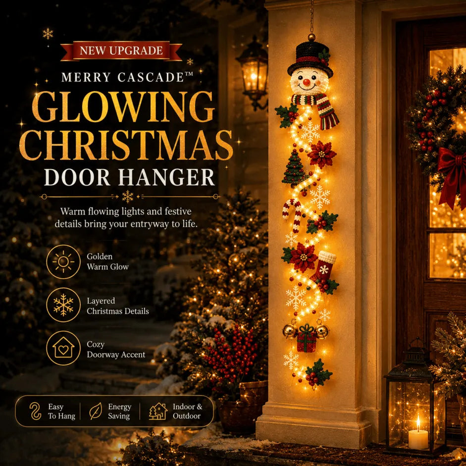 ⏳ Last day with 49% off – 🎄MerryCascade™: festive door hanging lights for Christmas | 6 festive designs with lights✨