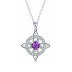 ✨ Mystical Birthstone Witches Knot Necklace – Natural Crystal 🔮💞Protect Your Loved Ones