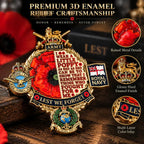 Remembrance Tribute Poppy Collectable Metal Badge