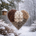 🕊️ Handmade birdhouse made of alpaca fiber in the shape of a hear