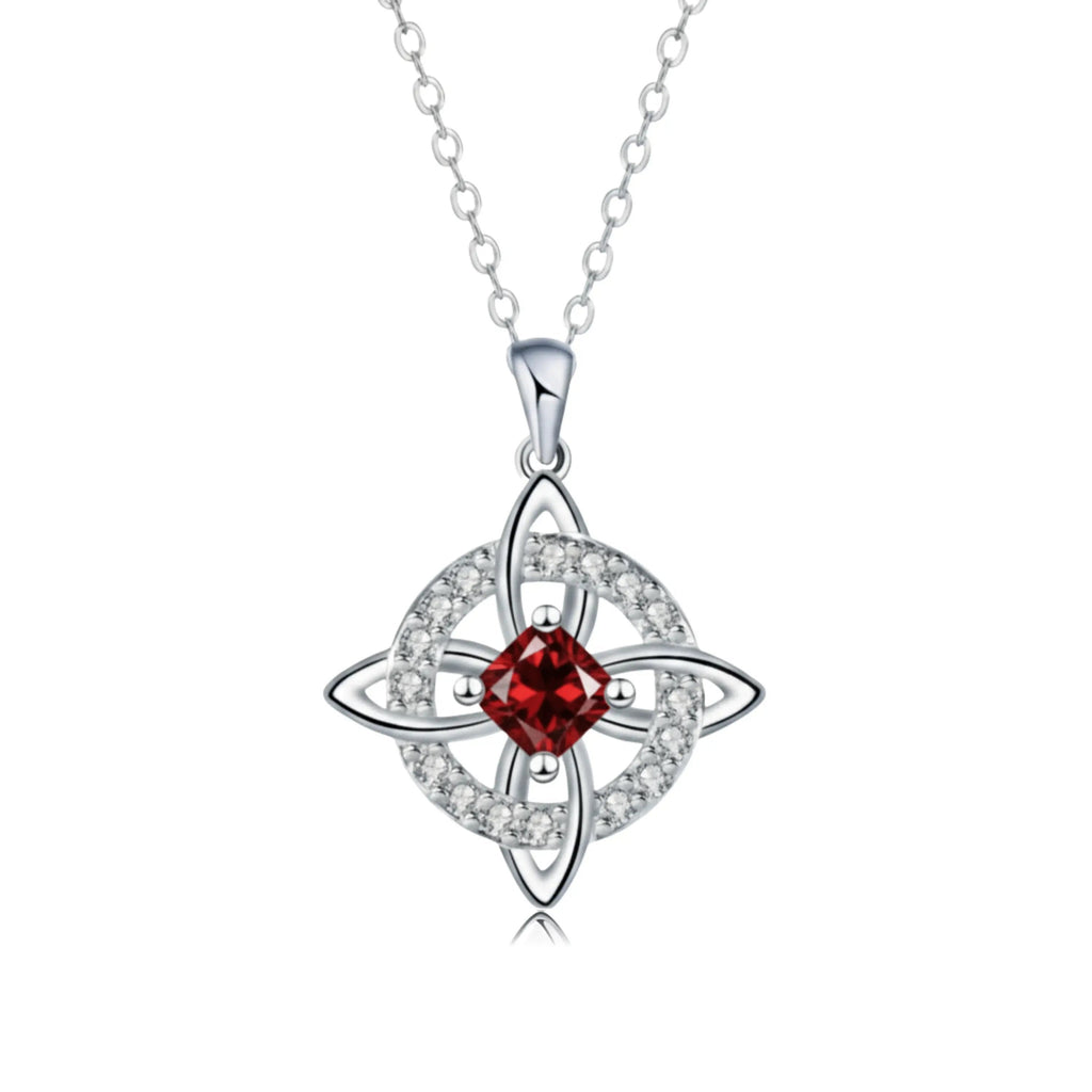 ✨ Mystical Birthstone Witches Knot Necklace – Natural Crystal 🔮💞Protect Your Loved Ones