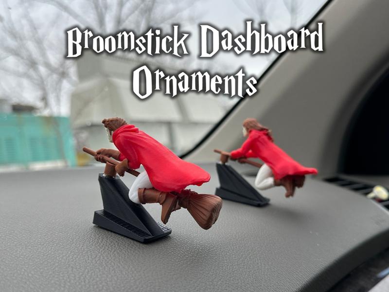 🚗Fantasy car decoration - 🧙‍♀️Hexen and wizard broomstick dashboard drift ornaments✨