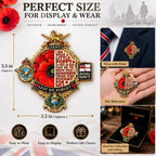 Remembrance Tribute Poppy Collectable Metal Badge