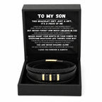 To My Son — Never Walk Alone Braided Bracelet Set 🖤