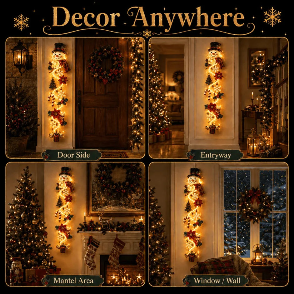 ⏳ Last day with 49% off – 🎄MerryCascade™: festive door hanging lights for Christmas | 6 festive designs with lights✨