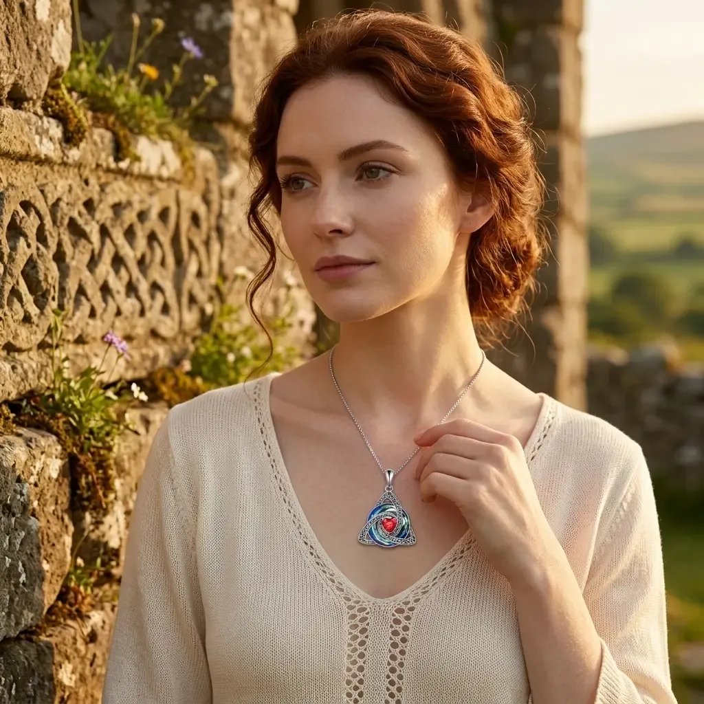 ✨Birthstone Celtic Trinity Knot Necklace – Meaningful Symbol of Love & Connection ❤️