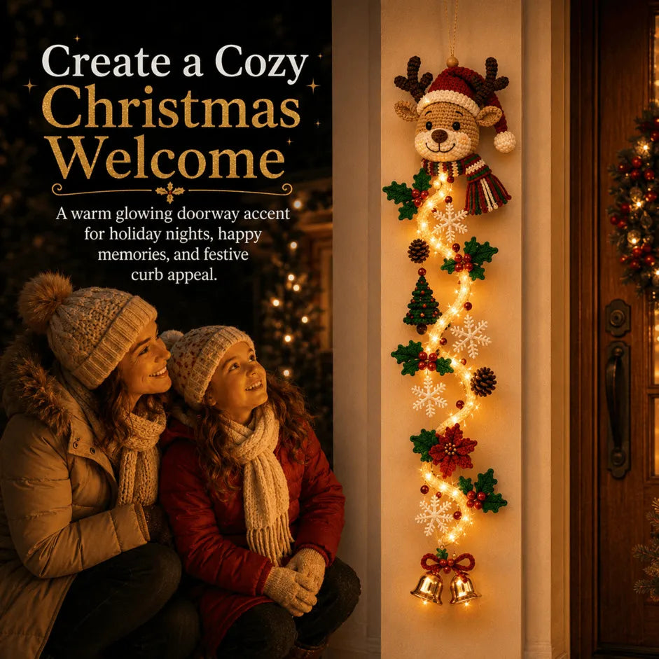 ⏳ Last day with 49% off – 🎄MerryCascade™: festive door hanging lights for Christmas | 6 festive designs with lights✨