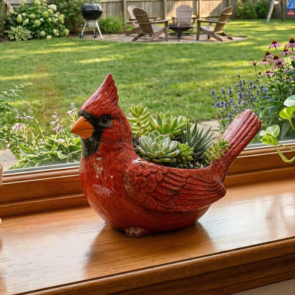 🔥Last Day 50% OFF 🐦Cardinal Bird Succulent Planter