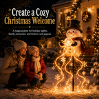 🎄49% OFF🎄 Snowman Magic Fountain™-Flowing Snowflake LED Christmas Garden Light❄️